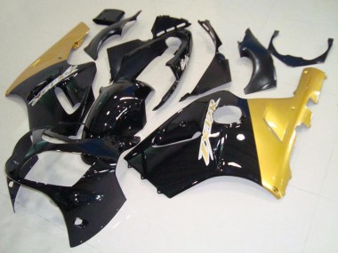 2000-2001 Kawasaki ZX12R Motorcycle Fairings - Glossy Black Gold UK
