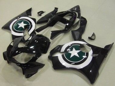 2001-2003 Honda CBR600 F4i Motorcycle Fairings - White Glossy Black Star UK
