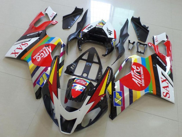 2003-2006 Aprilia RSV1000 Motorcycle Fairings - White Red Black Green Yellow Alice Sax UK