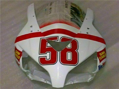2004-2005 Honda CBR1000RR Motorcycle Fairings - White Red Yellow San Carlo 58 UK