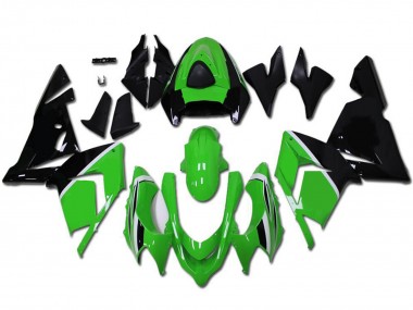 2004-2005 Kawasaki ZX10R Motorcycle Fairings - Green Glossy Black UK