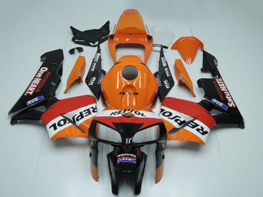 2005-2006 Honda CBR600RR Motorcycle Fairing - Black Orange White Red Repsol UK