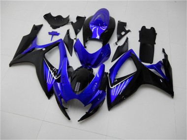 2006-2007 Suzuki GSXR 600/750 Motorcycle Fairings - Blue Glossy Black UK
