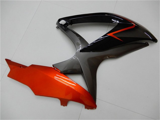 2008-2010 Suzuki GSXR 600/750 Motorcycle Fairings - Orange Grey Glossy Black UK