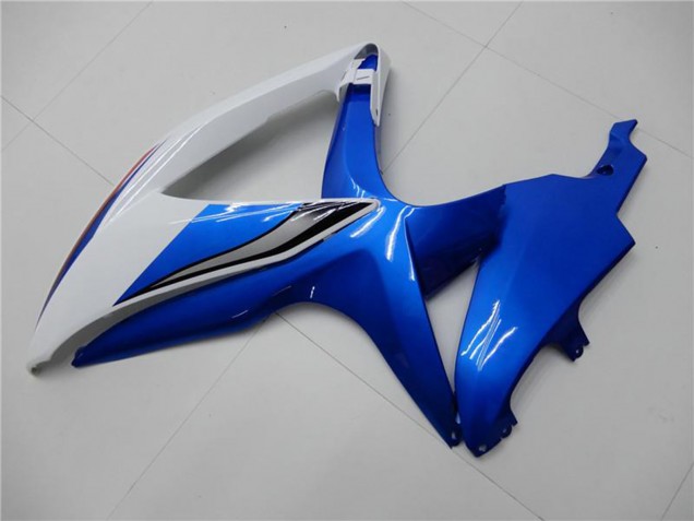 2008-2010 Suzuki GSXR 600/750 Motorcycle Fairings - White Blue UK