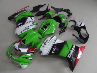 2008-2012 Kawasaki ZX250R Motorcycle Fairings - White Green Black Red Elf UK