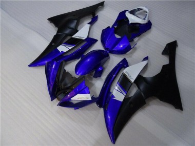 2008-2016 Yamaha YZF R6 Motorcycle Fairings - White Blue Matte Black UK