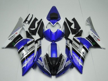 2008-2016 Yamaha YZF R6 Motorcycle Fairings - White Blue Silver Black Monster ENEOS Yamalube Semakin Didepan UK