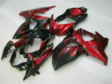 2009-2016 Suzuki GSXR 1000 Motorcycle Fairings - Red Glossy Black UK