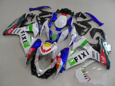 2009-2016 Suzuki GSXR 1000 Motorcycle Fairings - White Blue Green Yellow Red Fixi UK