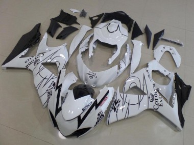 2009-2016 Suzuki GSXR 1000 Motorcycle Fairings - White Black Corona Racing UK