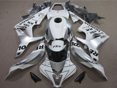 2007-2008 Honda CBR600RR Motorcycle Fairings - White Silver Black Repsol UK