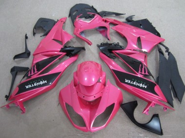 2009-2012 Kawasaki ZX6R Motorcycle Fairings - Pink Black Monster UK