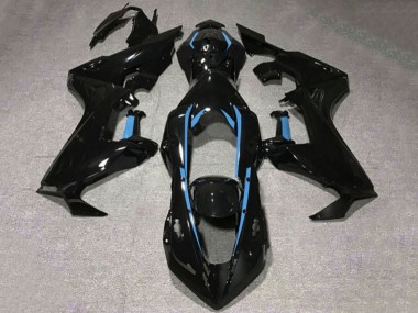 2017-2023 Honda CBR1000RR Motorcycle Fairings - Glossy Black Light Blue Lining UK