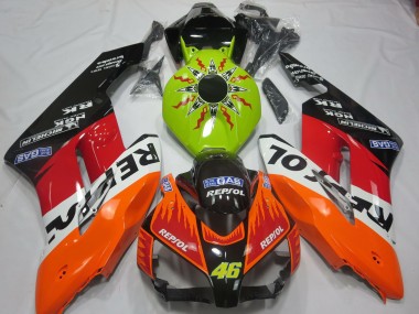 2004-2005 Honda CBR1000RR Motorcycle Fairings - Lime Green Orange White Red Glossy Black Rossi Repsol UK