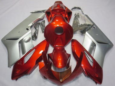 2004-2005 Honda CBR1000RR Motorcycle Fairings - Silver Red UK