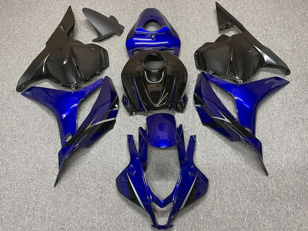 2009-2012 Honda CBR600RR Motorcycle Fairings - Blue Glossy Black OEM Style UK