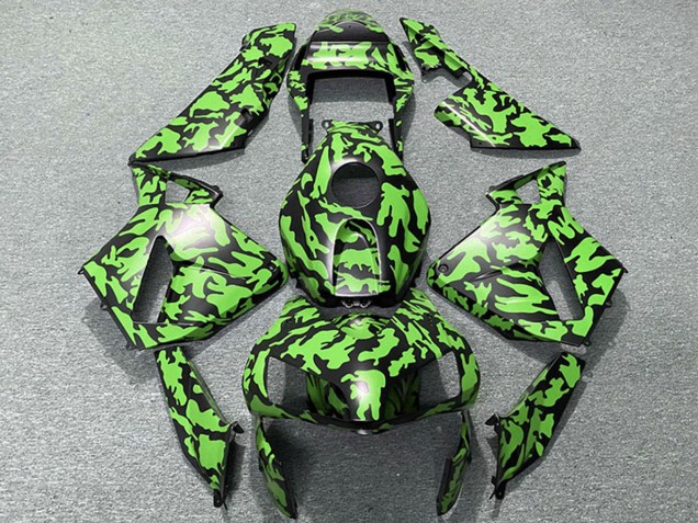 2003-2004 Honda CBR600RR Motorcycle Fairings - Green Black Camouflage UK