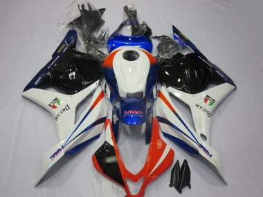 2009-2012 Honda CBR600RR Motorcycle Fairings - White Blue Red Glossy Black UK