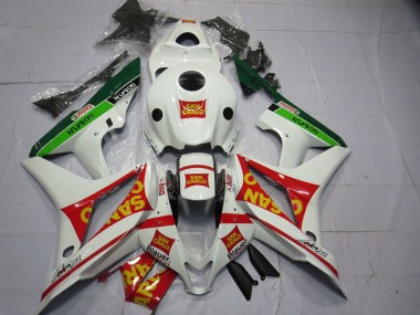 2007-2008 Honda CBR600RR Motorcycle Fairings - White Red Green Yellow San Carlo UK