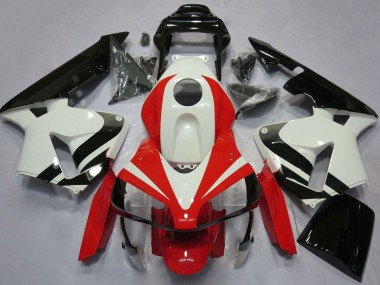 2003-2004 Honda CBR600RR Motorcycle Fairings - White Red Glossy Black OEM Style UK