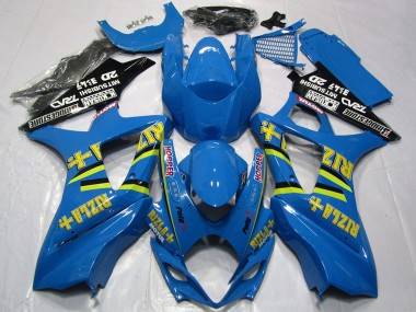 2007-2008 Suzuki GSXR 1000 Motorcycle Fairing - Blue Gold Black Rizla UK