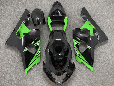 2004-2005 Suzuki GSXR 600 / GSXR 750 Motorcycle Fairings - Glossy Black Green UK