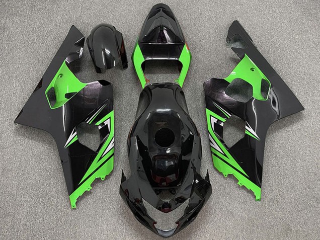 2004-2005 Suzuki GSXR 600 / GSXR 750 Motorcycle Fairings - Glossy Black Green UK