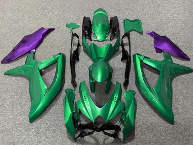 2008-2010 Suzuki GSXR 600 / GSXR 750 Motorcycle Fairings - Green Purple UK