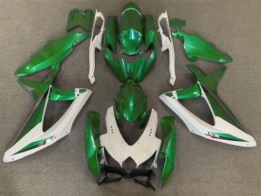 2008-2010 Suzuki GSXR 600 / GSXR 750 Motorcycle Fairings - White Green OEM Style UK