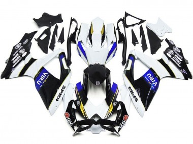 2008-2010 Suzuki GSXR 600 / GSXR 750 Motorcycle Fairings - White Blue Yellow Black Viru UK