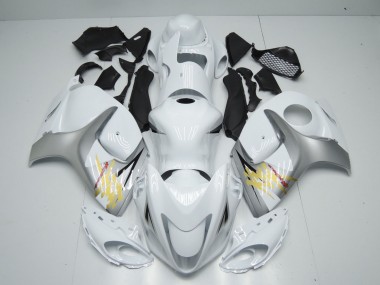 2008-2020 Suzuki GSXR 1300 Motorcycle Fairings - White Silver Yellow UK