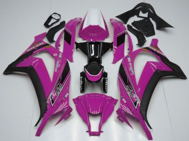 2011-2015 Kawasaki ZX10R Motorcycle Fairings - White Pink Glossy Black OEM Style UK