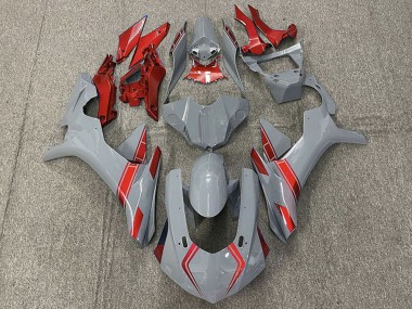 2015-2019 Yamaha R1 Motorcycle Fairings - Nardo Grey Red UK