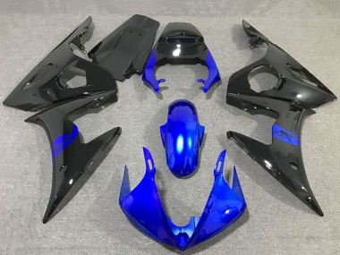 2003-2004 Yamaha R6 Motorcycle Fairings - Blue Glossy Black UK