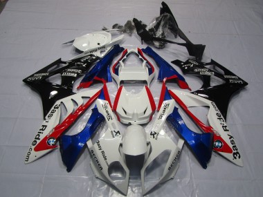 2009-2014 BMW S1000RR Motorcycle Fairings - White Red Blue Glossy Black Easy Ride UK