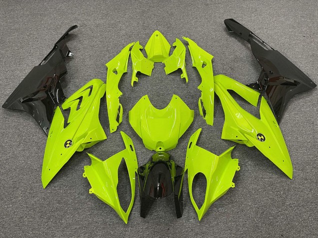2009-2014 BMW S1000RR Motorcycle Fairings - Neon Yellow Glossy Black UK