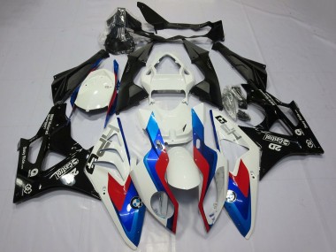 2009-2014 BMW S1000RR Motorcycle Fairings - White Red Blue Glossy Black Castrol OEM Style UK