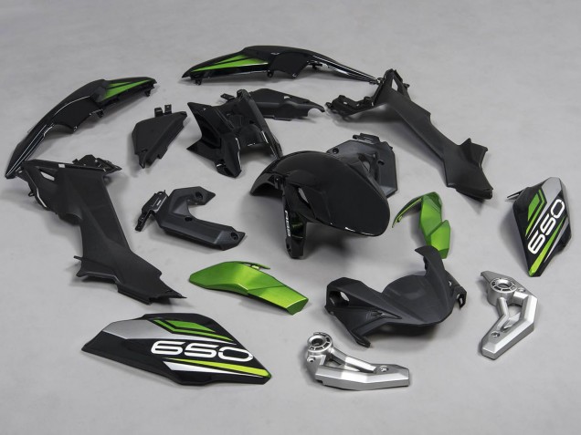 2017-2019 Kawasaki Ninja Z650 Motorcycle Fairings - Black Green Silver UK