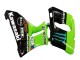 1998-2003 Kawasaki ZZR600 Motorcycle Fairings - Green Glossy Black Blue Monster Elf Touch4 Bridgestone UK