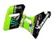 1998-2003 Kawasaki ZZR600 Motorcycle Fairings - Green Glossy Black Blue Monster Elf Touch4 Bridgestone UK