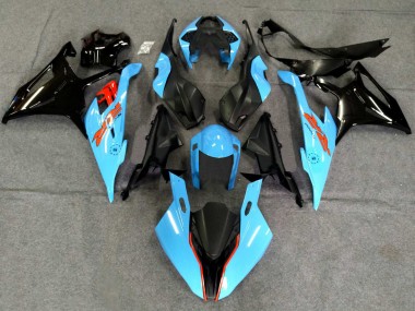 2019-2022 BMW S1000RR Motorcycle Fairings - Black Light Blue UK