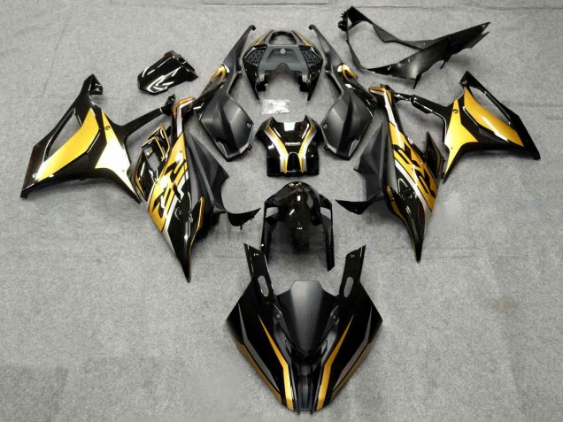 2019-2022 BMW S1000RR Motorcycle Fairing - Black Gold UK