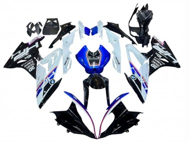 2017-2018 BMW S1000RR Motorcycle Fairing - White Blue Glossy Black UK
