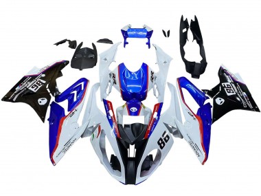 2017-2018 BMW S1000RR Bike Fairings - White Blue Red Glossy Black UK