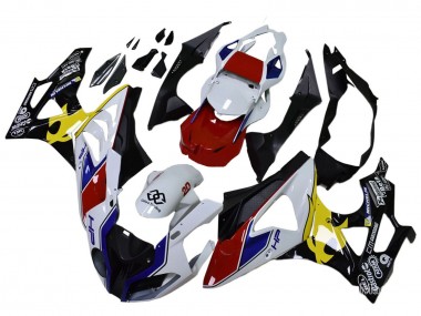 2009-2014 BMW S1000RR Motorcycle Fairings - White Red Yellow Black Castrol UK