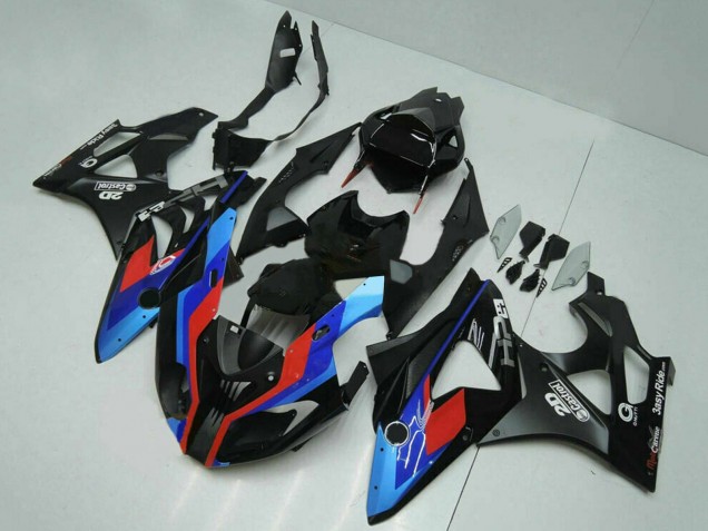 2009-2014 BMW S1000RR Motorcycle Fairings - Blue Red Matte Black Castrol UK
