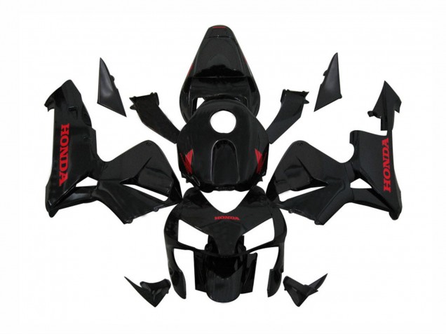 2003-2004 Honda CBR600RR Motorcycle Fairings - Glossy Black Red Decals UK