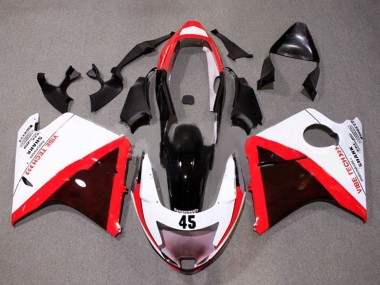 1996-2007 Honda CBR1100XX Blackbird Motorcycle Fairings - White Red Glossy Black UK