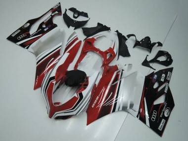 2011-2014 Ducati Panigale 899 Motorcycle Fairing - White Red Glossy Black UK